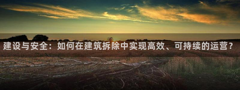 和记黄埔武汉官网：建设与安全：如何在建筑拆除中实现高效、可持续的运营？